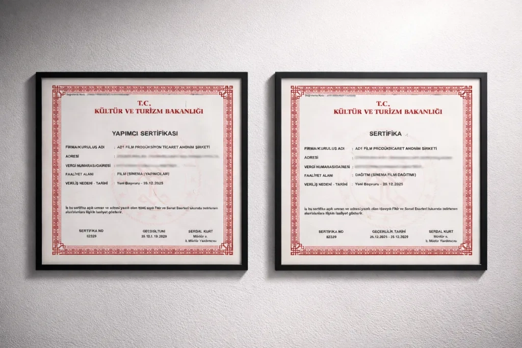 小小绘影视制作许可证书展示